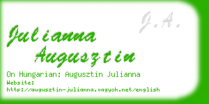julianna augusztin business card